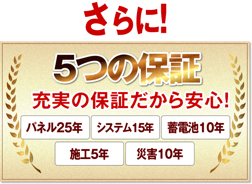 5つの補修で安心